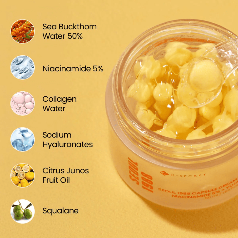 SEOUL 1988 CAPSULE CREAM: NIACINAMIDE 5% + YUJA - Imagen 3