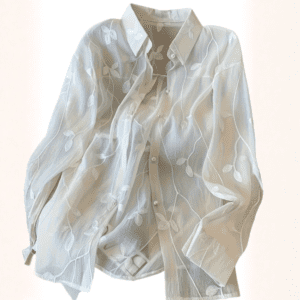 CAMISA DE CHIFFÓN BORDADA