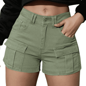 SHORTS EN MEZCLILLA CON BOLSILLO CON SOLAPA