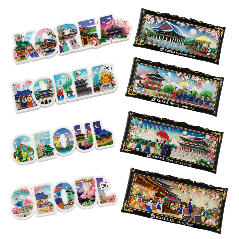 IMÁN DECORATIVO SOUVENIR KOREA SEOUL 3D