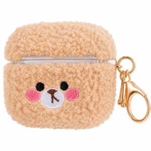 FUNDA PELUCHE PARA AIRPODS CON DISEÑO DE OSITO