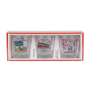 SET DE 3 VASOS SHOT DECORATIVOS KOREA
