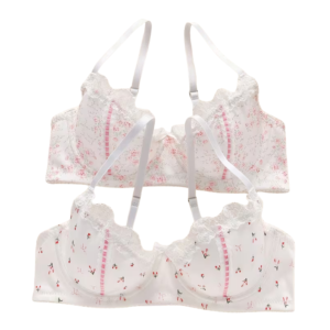 CONJUNTO DE 2 SUJETADORES PUSH-UP DE ENCAJE FLORAL