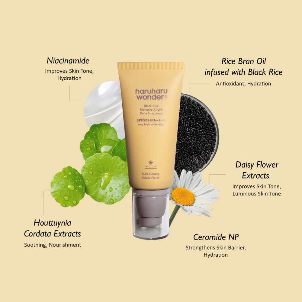 BLACK RICE MOISTURE AIRYFIT DAILY SUNSCREEN SPF50+ PA++++ - Imagen 3