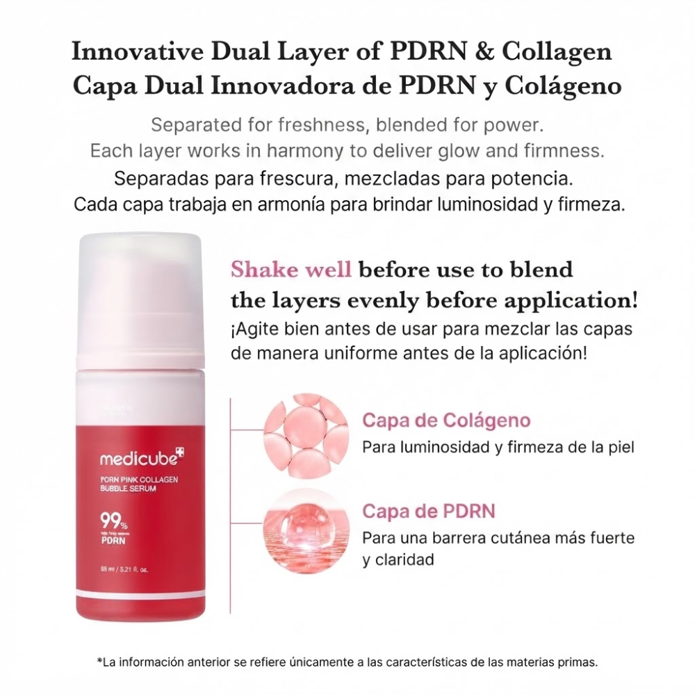 PDRN PINK COLLAGEN BUBBLE SERUM - Imagen 4